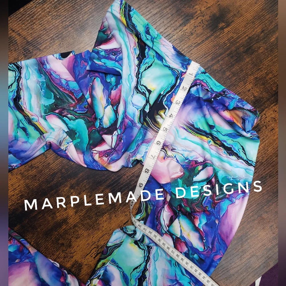 NWT* Xs/ X Long 24x35 flares💜 MarpleMade Designs  super soft yoga, low rise, - Picture 13 of 16